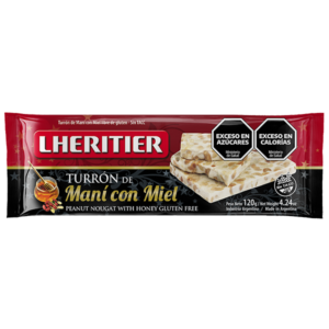 TURRON DE MANI CON MIEL LHERITIER X 120 GR