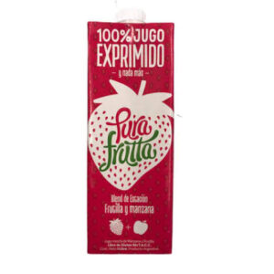 JUGO PURA FRUTTA MANZANA Y FRUTILLA 1 L