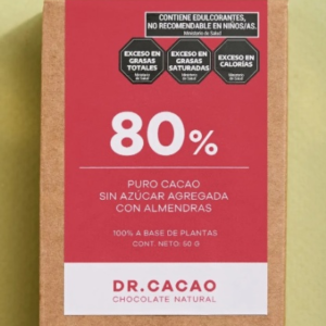 CHOCOLATE DR CACAO 80% CON ALMENDRAS X 50 G