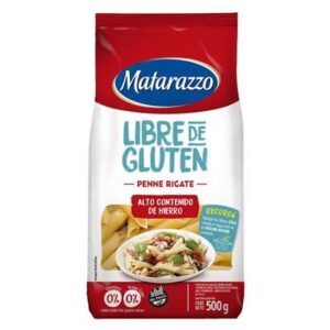 PENNE RIGATE MATARAZZO SIN GLUTEN X 500 GR