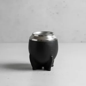 MATE TORPEDO VIROLA DE ACERO (NEGRO)