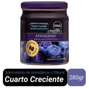 MERMELADA ARANDANOS CUARTO CRECIENTE SIN AZUCAR 280 G