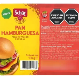 PAN DE HAMBURGUESA SCHAR SIN GLUTEN X 2 UNIDADES